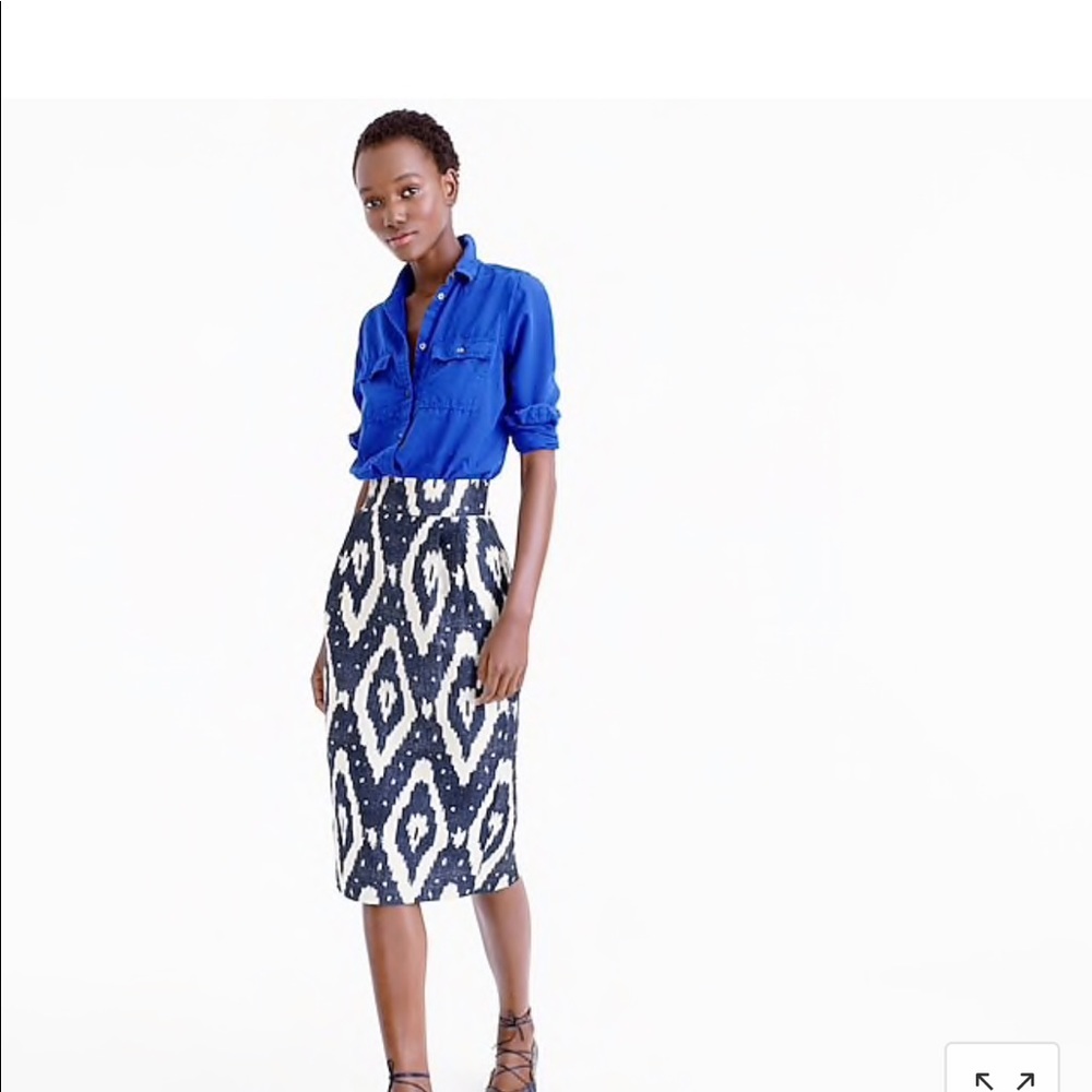 JCrew silk pencil skirt